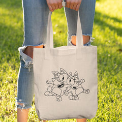 BLUEY And Bingo Outline Blue Kids TV Design