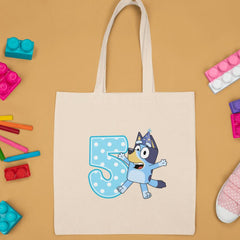 Happy Bluey Character 5th Birthday Number Design