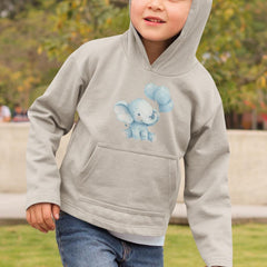 Cute Blue Elephant Balloons Pattern Design