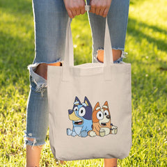 BLUEY and Bingo Sitting Happy Blue Kids TV Design