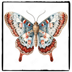 Beautiful Blueish Butterfly Pattern Design