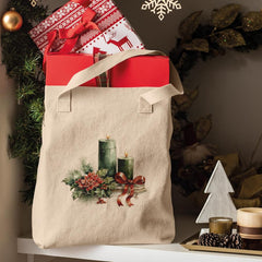 Christmas Green Candles Gifts Pattern Design