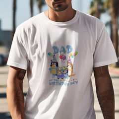 BLUEY Family Dad Of The Bday Boy Blue Kids TV Design