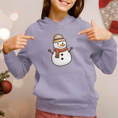 Cute Snowman In Hat And Scarf Kids Christmas Character Design