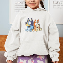 BLUEY and Bingo Sitting Happy Blue Kids TV Design