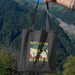 Best Cat Dad Fist Bump Animal Lover Yellow Sign