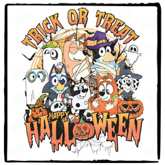 BLUEY Happy Halloween Trick Or Treat Design