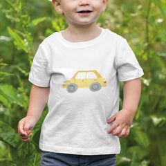 Cartoon Yellow Car Kids Baby Pattern Design