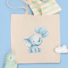 Cute Blue Elephant Balloons Pattern Design