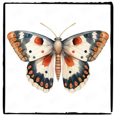 Beautiful Watercolour Moth Pattern Design