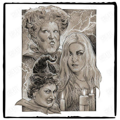 Hocus Pocus Sister Witches Drawing Sketch Halloween Design