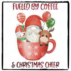 Christmas Fueled By Coffee Pattern Design