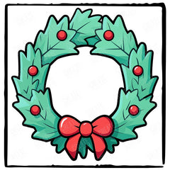 Cute Christmas Wreath Kids Christmas Design
