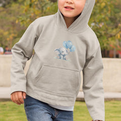 Cute Blue Elephant Holding Balloons Pattern Design