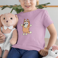 BLUEY Bingo Happy Smiling With Hands Up Blue Kids TV Design