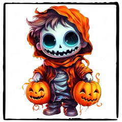 Pumpkin Boy Mask Kids Halloween Character Design