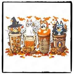 BLUEY Halloween Coffee Drink Cup Design