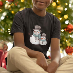 Cute Snowmans In Hats Kids Christmas Character Design
