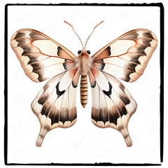 Beautiful White Moth Pattern Design