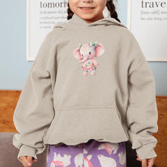 Cute Pink Elephant In A Dress Pattern Design
