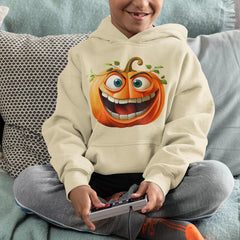 Happy Orange Pumpkin Kids Halloween Character Design