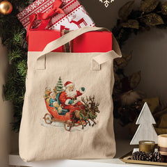 Christmas Santa Sleigh Merry Xmas Pattern Design