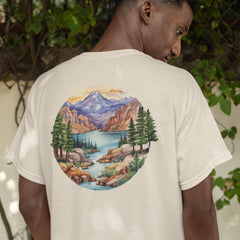 Mountain Scene with Lake Design