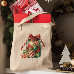 Christmas Candy Jar Merry Xmas Pattern Design