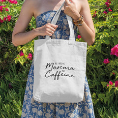 All I Need Is Mascara And Caffeine Text Quote Affirmation Design
