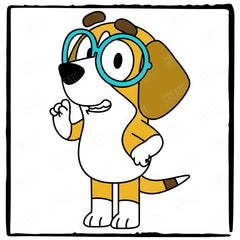 BLUEY Honey Waving Left Blue Kids TV Design