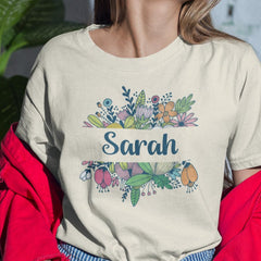 Garden Flowers Name Personalised Pattern Design