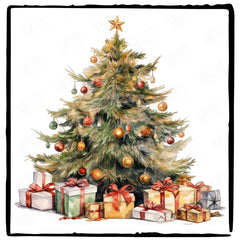 Christmas Tree Present Gifts Pattern Design