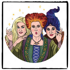 Hocus Pocus Sanderson Sisters Circle Halloween Design