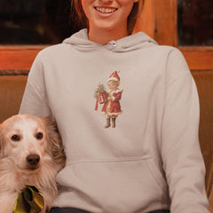 Christmas Little Girl With Present Pattern Design