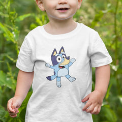 BLUEY Happy With Hands Up Blue Kids TV Design