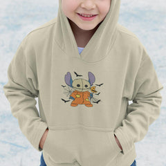 Halloween Stitch Pumpkin Bats Kids Cartoon Design