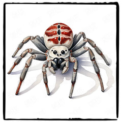 Grey Spider Pattern Design