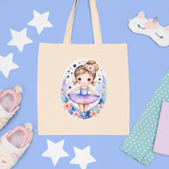 Brown Hair Pruple Ballerina Design