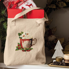 Christmas Chockolate Drink Flowers Pattern Design