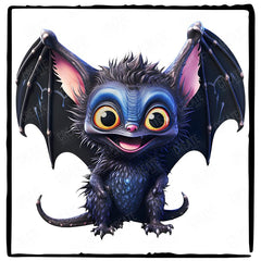 Black Gargoyle Bat Monster Kids Halloween Character Design