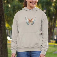 Beautiful Watercolour Blue-Golden Butterfly Pattern Design