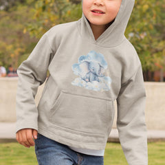 Blue Elephant Clouds & Stars Pattern Design