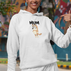 BLUEY Chilli Mum Stading Left Blue Kids TV Design