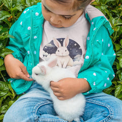 Navy Sky Sleepy Bunny Rabbit Design