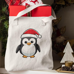 Cute Penguin in Santa Hat Kids Christmas Character Design