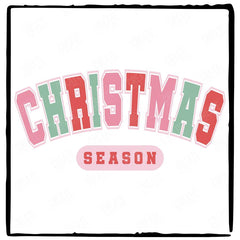 Christmas Season College Inspired Christmas Text Design