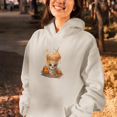 Halloween Coffee Honey Dripping Skull Spooky Fall Pattern Design
