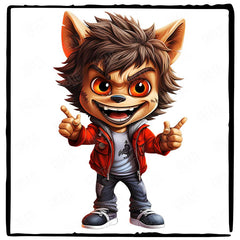 Child Werefolf Monster Kids Halloween Character Design