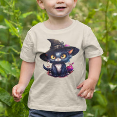 Witch Hat Black Cat Kitten Kids Halloween Design