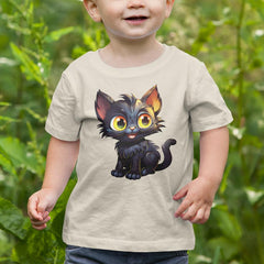 Black Cat Kitten Kids Halloween Design